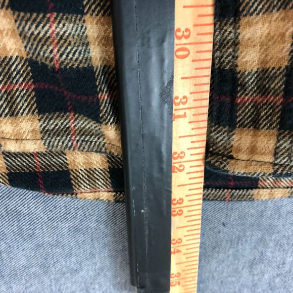 Carhartt Flannel Shirt XXL 2XL Buttton Up Long Sleeve Plaid Brown Men's - Picture 8 of 9